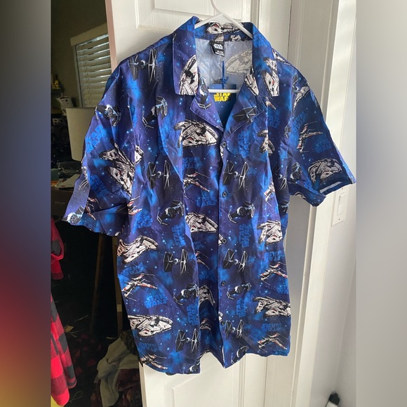 Cakeworthy Star Wars Button Up Cabana Style Retro Shirt Top size 2x Unisex - Picture 4 of 9